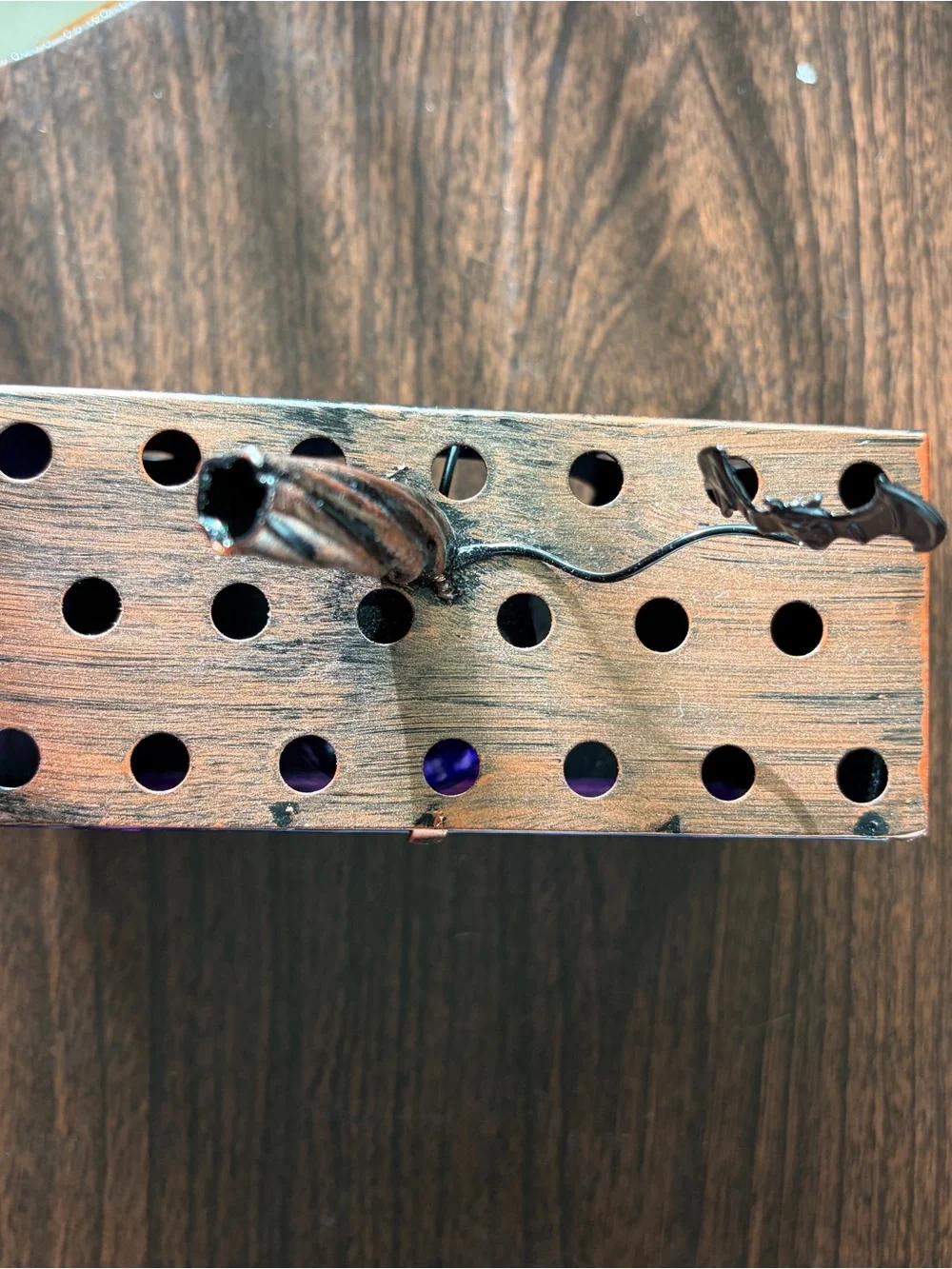 Cracker Barrel Purple Halloween Jack-O'-Lantern Tealight Candle Holder
